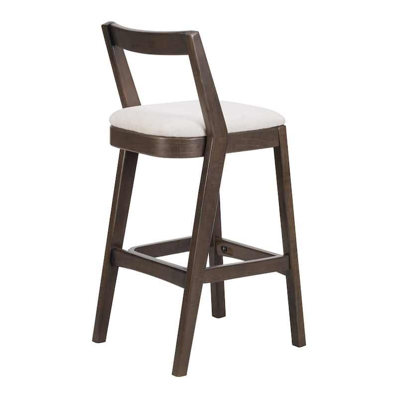 Christopher Knight Home - Maelis Rubberwood Barstools with Upholstered Cushion (Set of 2)
