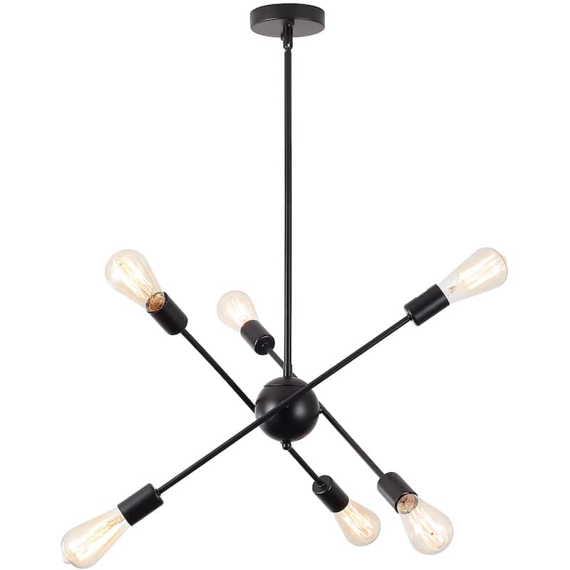 6-Light Sputnik Chandelier for Living Room Bedroom