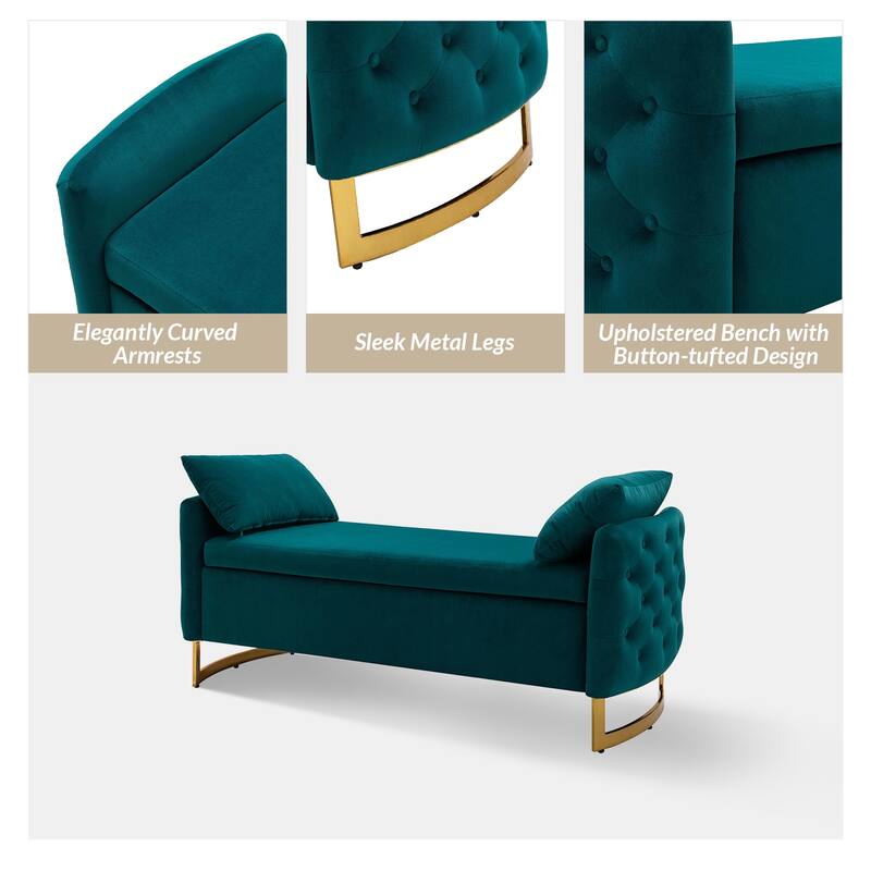 Robert Modern Upholstered Flip Top Storage Bench by HULALA HOME