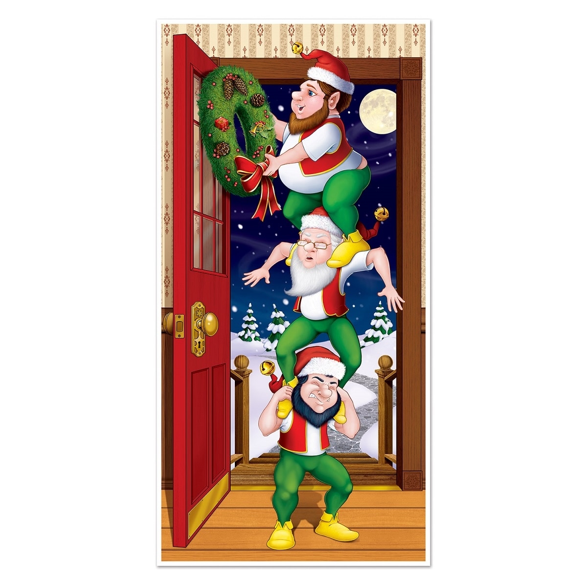 Shop Club Pack Of 12 Winter Wonderland Themed Christmas Elves Door