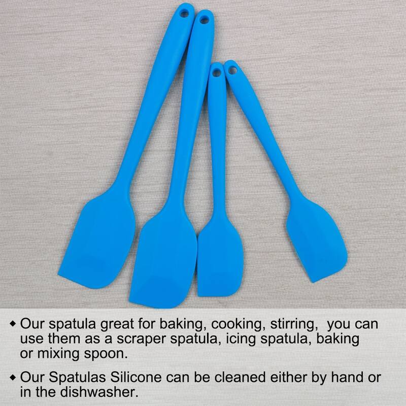 Silicone 4 Pcs Heat Resistant Non-scratch Turner Non Stick Spatula Set