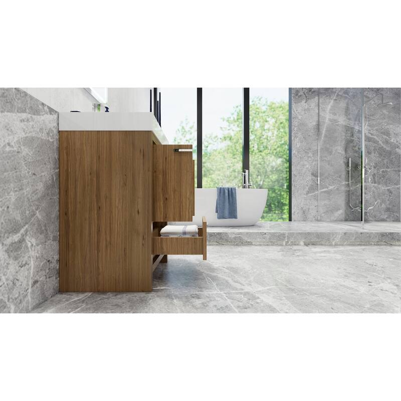 Dove 24'' Freestanding Vanity with Reinforced Acrylic Sink