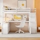 preview thumbnail 14 of 25, Full Size Loft Bed with 7 Drawers 2 Shelves and Desk