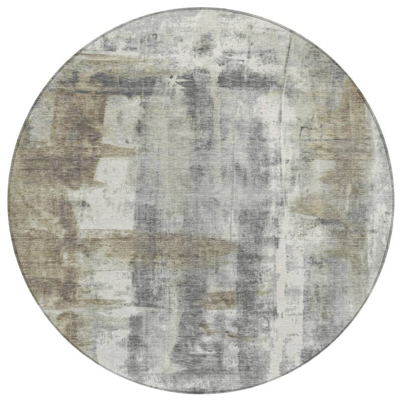 HomeRoots Abstract Transitional Rectangle Outdoor Rug