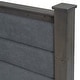preview thumbnail 21 of 22, Queen Platform Bed with Upholstered Headboard & 2 Drawers - Antique White