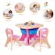 Kids Table and 2 Chair Set Children Activity Art Table Set
