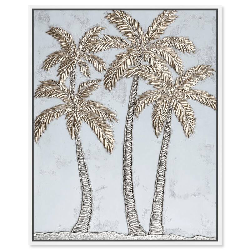 Palm Pantheon Canvas by Art Remedy - White - 24" x 30"