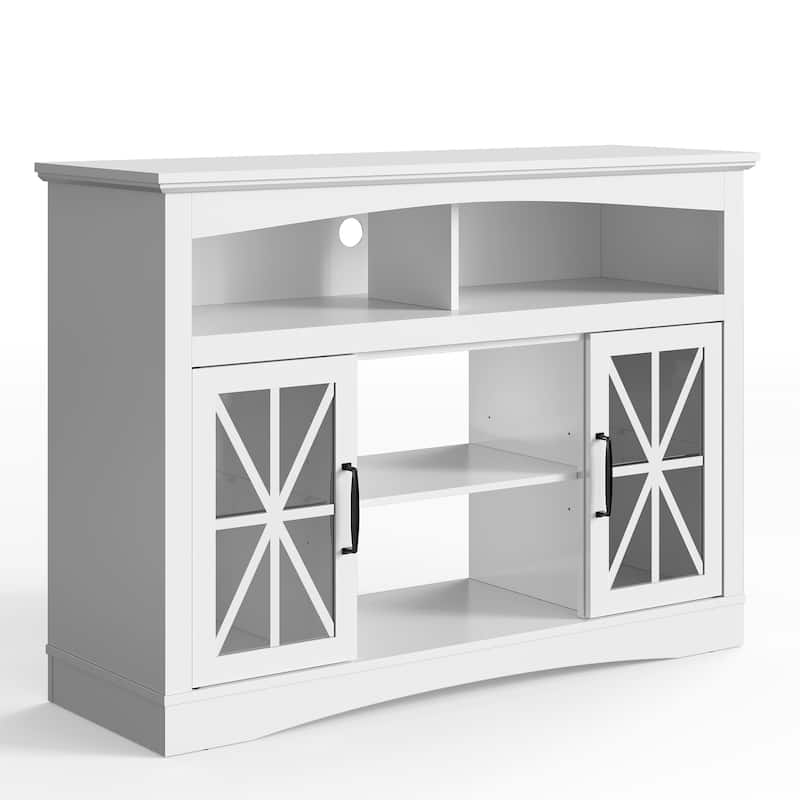47'' Farmhouse TV Stand with Adjustable Shelves