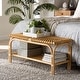 preview thumbnail 1 of 7, Himari Modern Bohemian Natural Brown Rattan Accent Bench