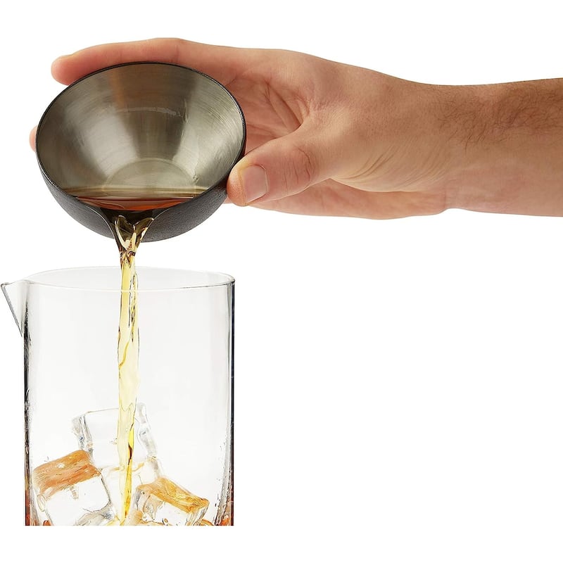 Rabbit 2 in 1 Strainer and Jigger Black - 4.7" x 7" x 2.5"