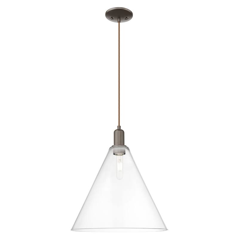 Innovations Lighting Endless Possibilities Arcadia - Berkshire Glass - 1 Light 16" Cord Hung Mini Pendant - Clear/Oil Rubbed Bronze