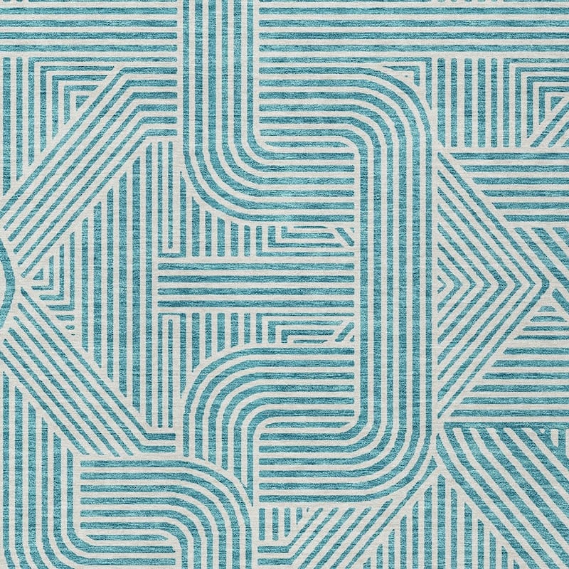 HomeRoots Abstract Transitional Rectangle Outdoor Rug