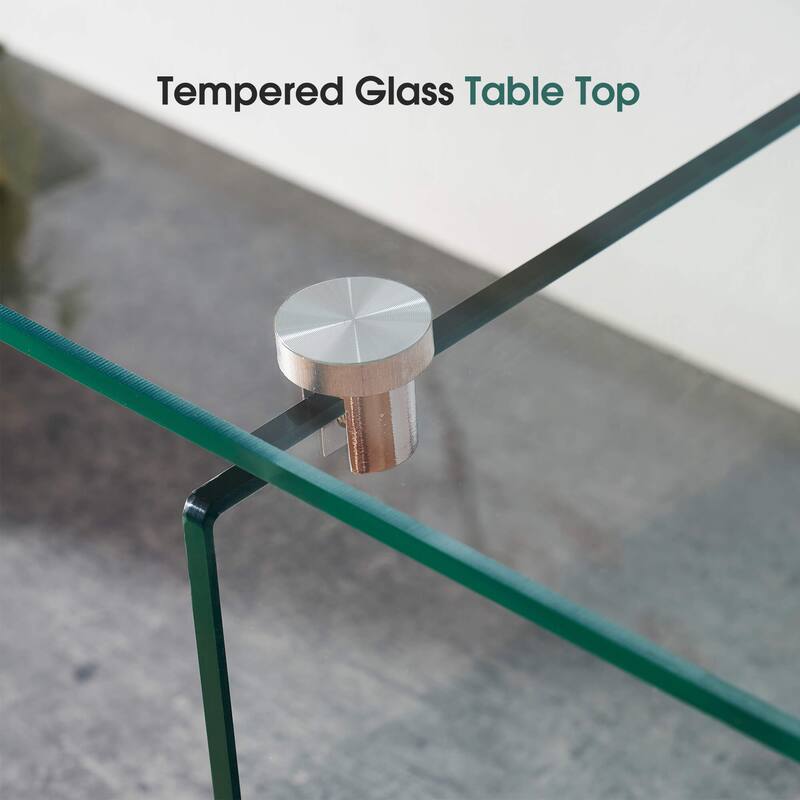 ivinta Glass Console Table with Storage, Small Narrow Entryway Table for Living Room, 39.4" Modern Sofa Table