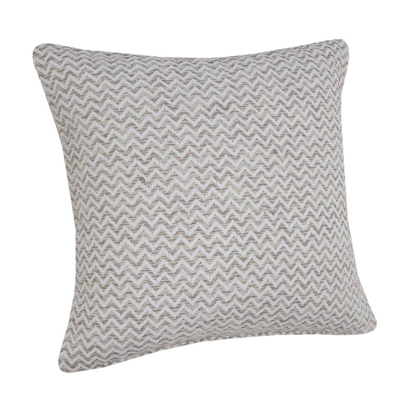 Sevita Beige and White Chevron Throw Pillow