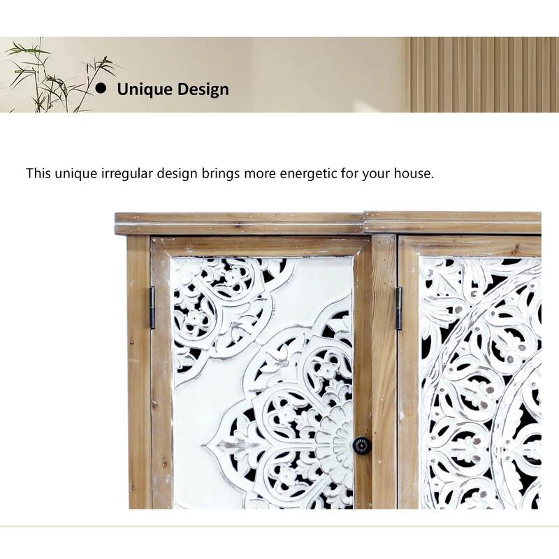 4 Doors Sideboard with Adjustable Shelves