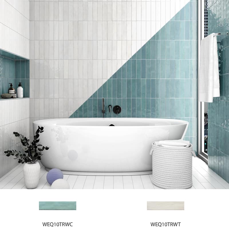 Merola Tile Tribeca Studio Watercolor 2-3/8" x 9-5/8" Porcelain Wall Tile