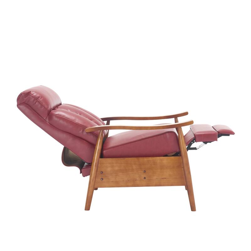 Modern 26.38" Upholstered Adjustable Chaise Lounge Chair with Wood Frame for Living Room