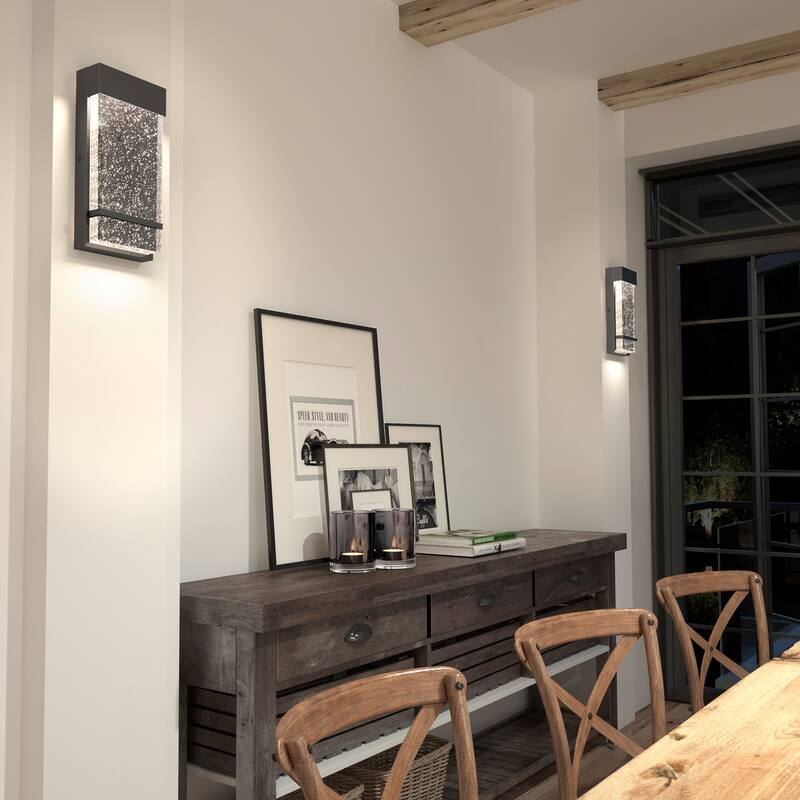 Artika Skyler Integrated LED Outdoor Wall Light, Black