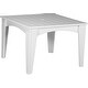 preview thumbnail 31 of 29, Poly Lumber Island Dining Table 44" Square - White