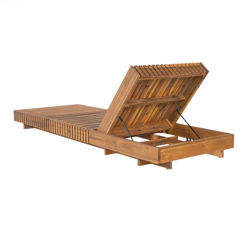 Outdoor Chaise Lounge Chair with 6-Position Adjustable Backrest