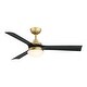 preview thumbnail 1 of 14, Fanimation Barlow 52 inch Indoor/Outdoor Ceiling Fan with LED CCT Select Light Kit and Remote - Brushed Satin Brass