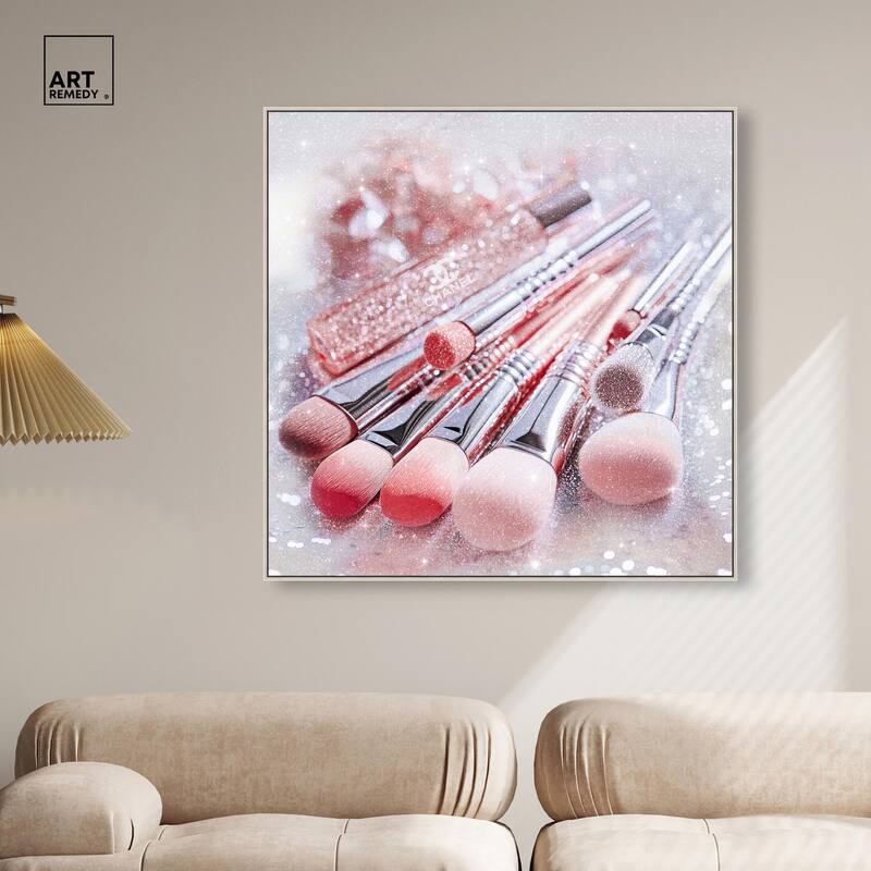 Brush Collection Blush Canvas by Art Remedy