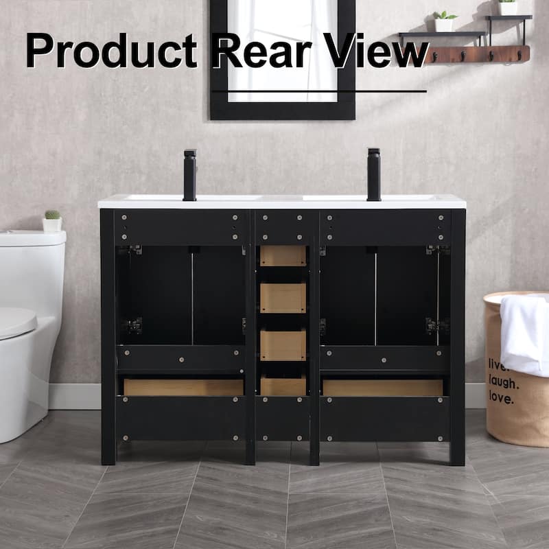Bathroom Vanity Set W/Drop in Sink Faucet Cabinet Combo