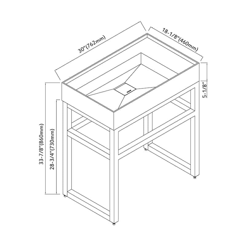 Stafford 30" Single Bathroom Sink