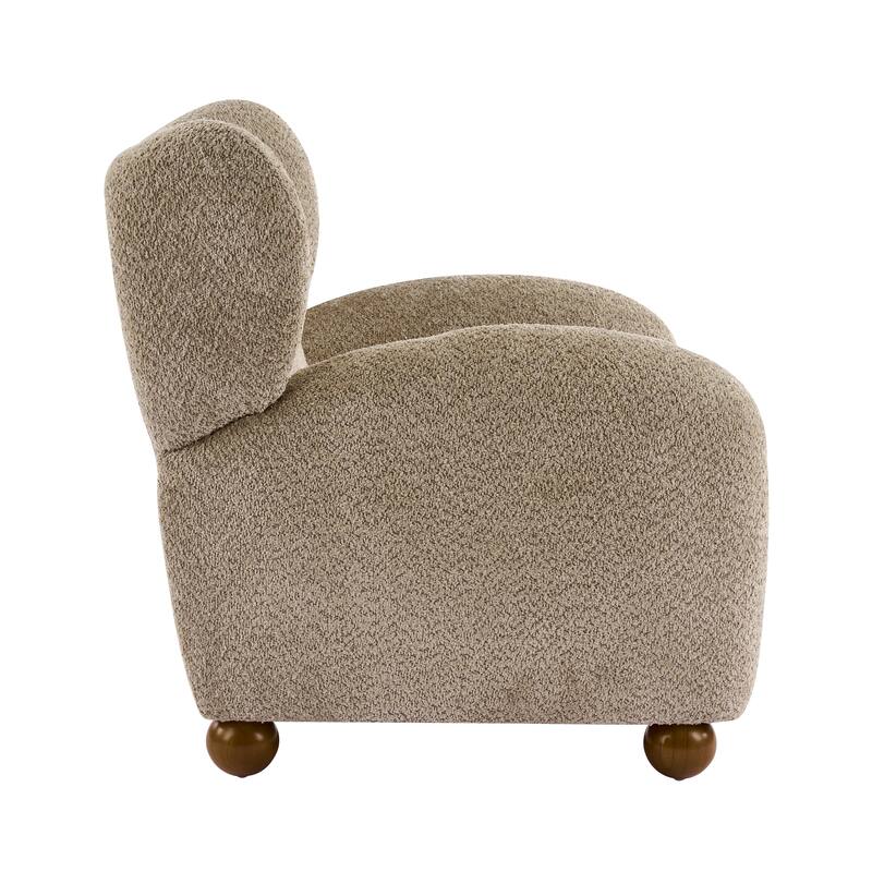 Christopher Knight Home - Wingback Modern Upholstered Club Chair with Wooden Legs