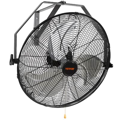 VEVOR 18in 20in Wall-Mount Fan & 24in 30in Wall-Mount Misting Fan 3-speed High Velocity 4000CFM to 9500CFM ETL Listed Waterproof