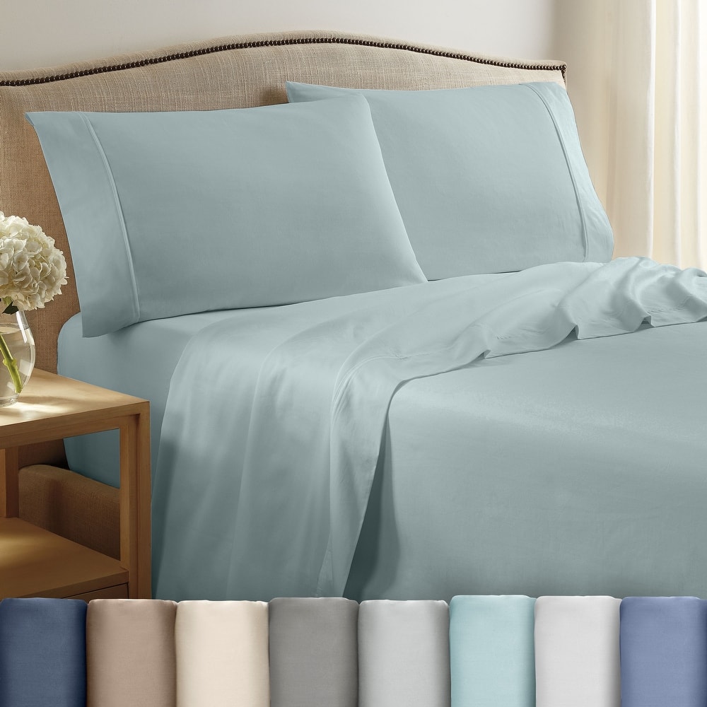 Martex 400 Cotton Sateen Sheet Set Silky Soft Breathable Durable