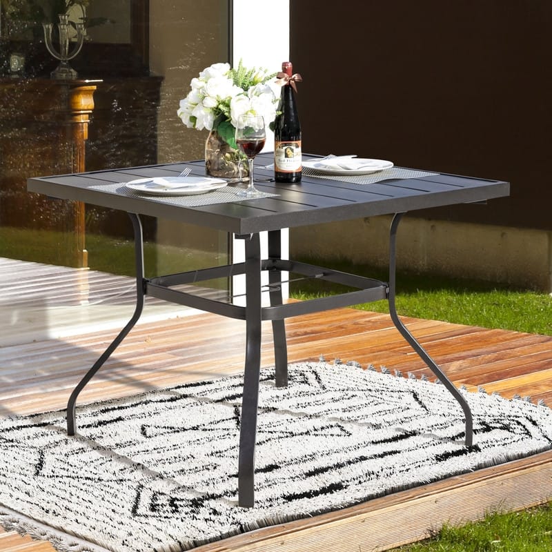 37" Square Patio Outdoor Dining Bistro Table-Nuu Garden