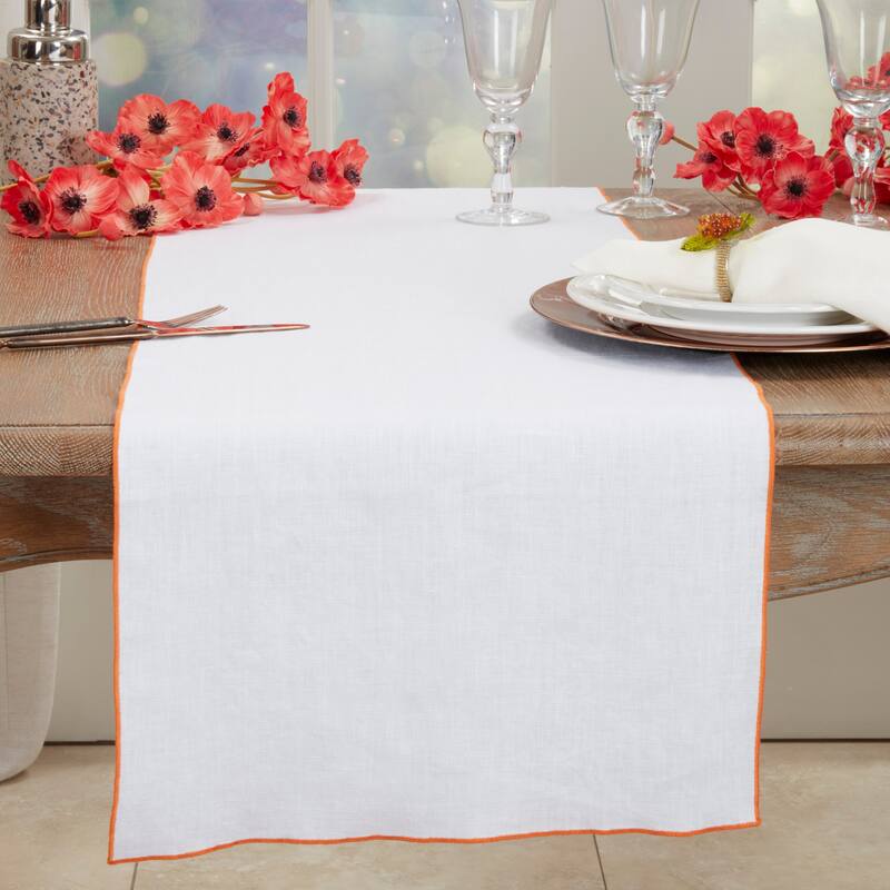 Stonewashed Stitched Edge Table Runner