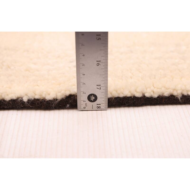 ECARPETGALLERY Hand-knotted Tangier Cream Wool Rug - 5'2 x 8'1