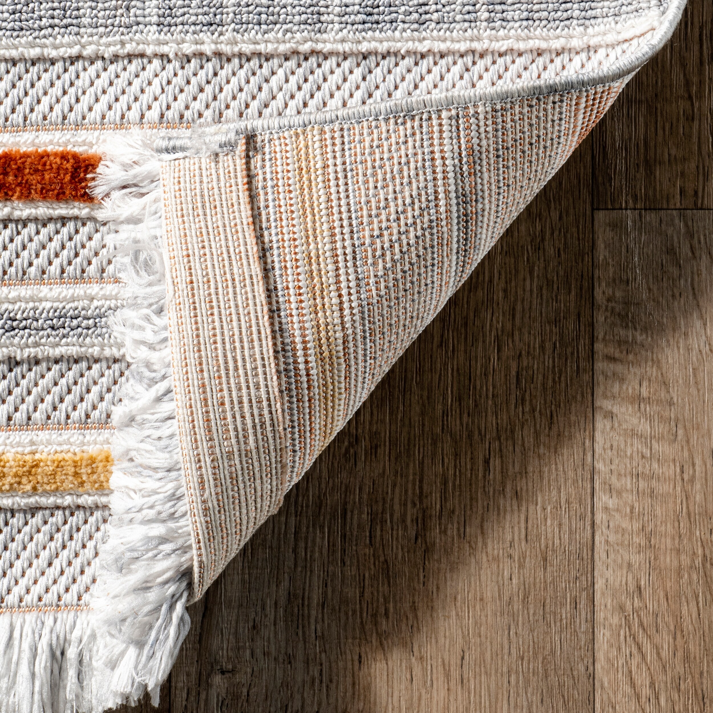Nuloom Zasu Colorful Striped Fringe Area Rug