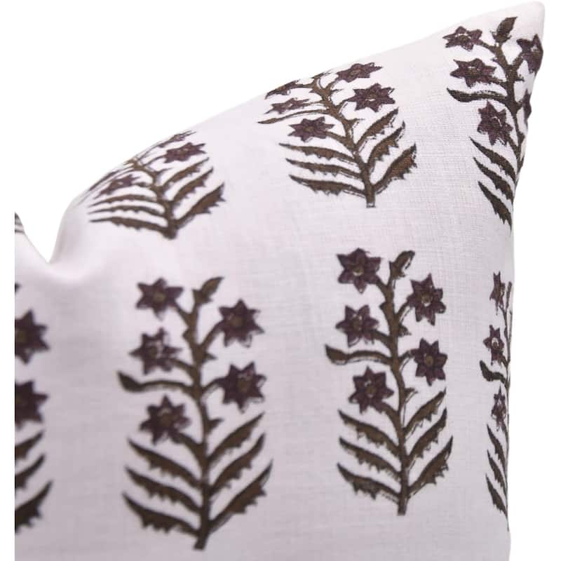 Fabdivine Linen Handmade Block print pillow Cover