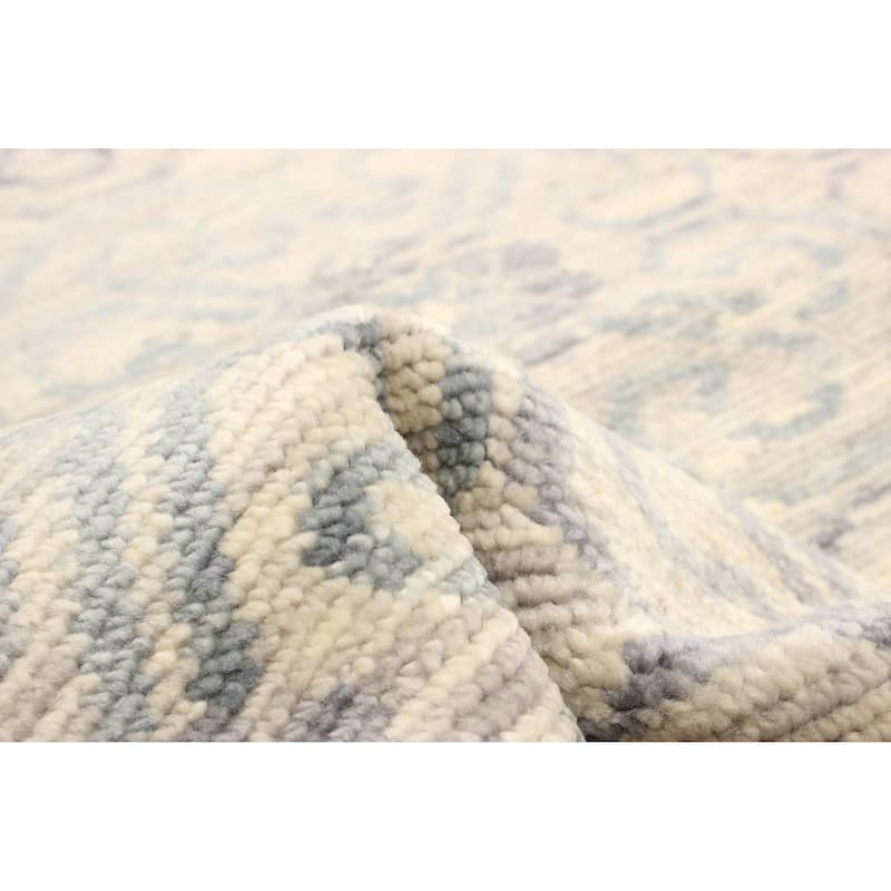 ECARPETGALLERY Hand-knotted Mystique Grey Wool Rug - 2'9 x 9'8