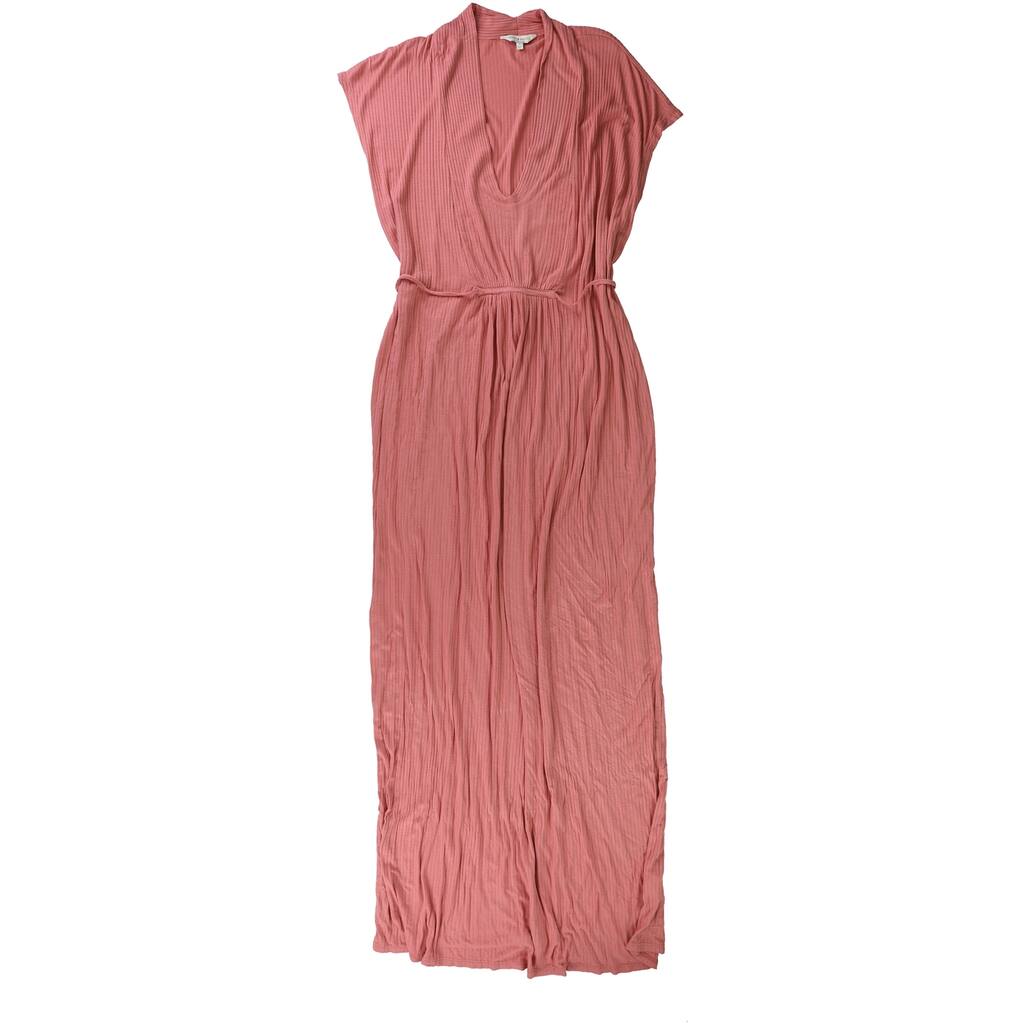Lucky Brand Womens Ribbed Maxi Dress,, Pink, Small