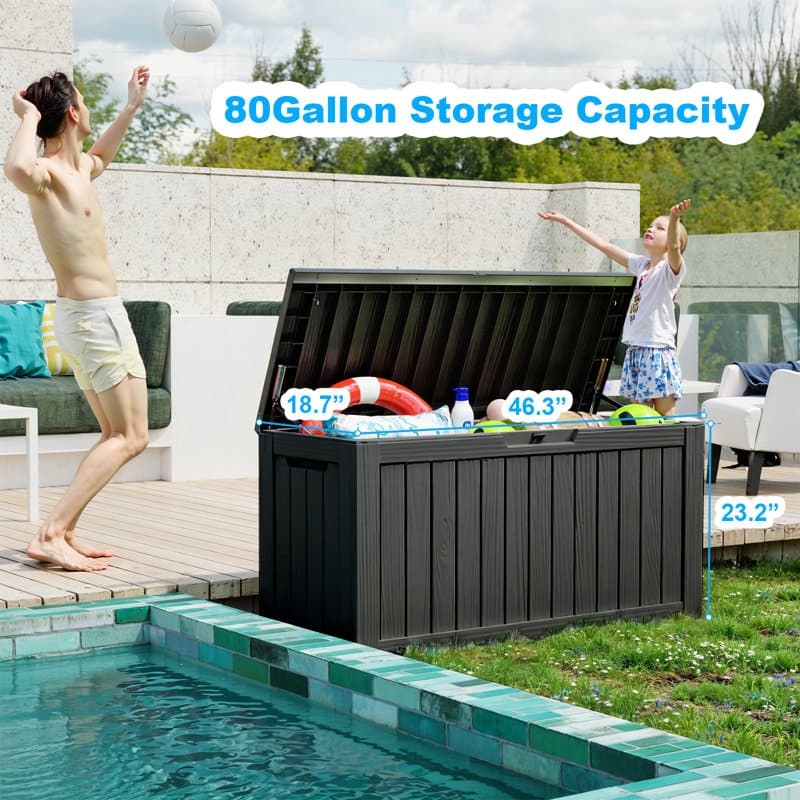 Outdoor Patio Storage Resin Lockable Deck Box