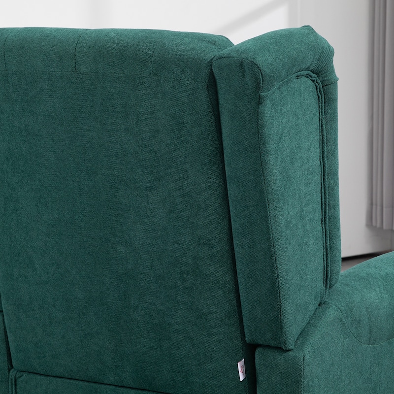 HOMCOM Copper Grove Guanta Tufted Wood Leg Accent Chair