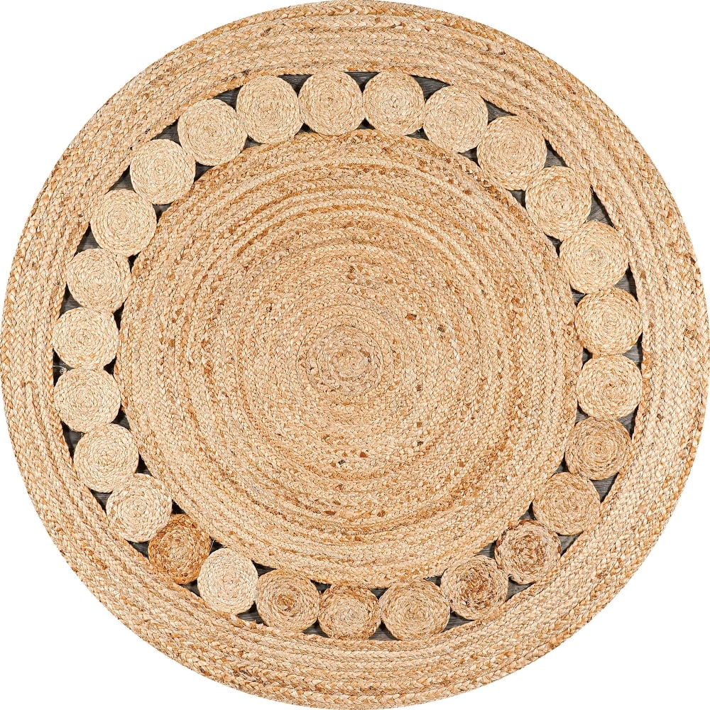 JONATHAN Y Eden Round Natural Jute Boho Circle Area Rug