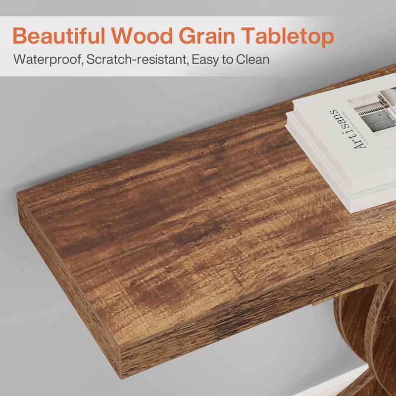 Console Tables for Entryway, Farmhouse 39" Wooden Sofa Table