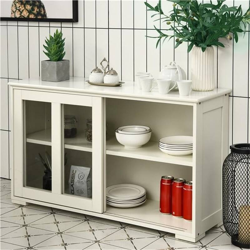 Stackable Buffet Storage Sideboard - 41.9"D x 13"W x 24.5"H