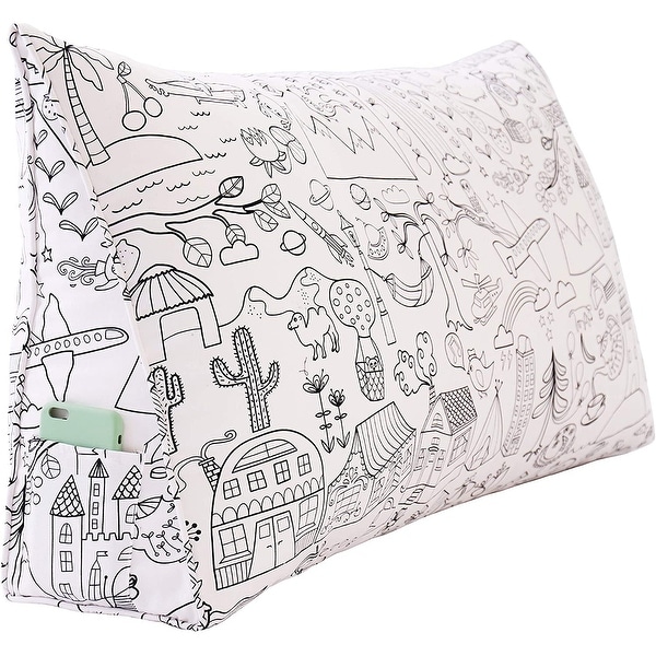 Large Bed Reading Wedge Pillow Back Support Headboard Versatile Dorm. Opens flyout.