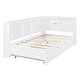 preview thumbnail 6 of 7, Wooden Twin Size DayBed with Trundle and USB Charging Ports, White