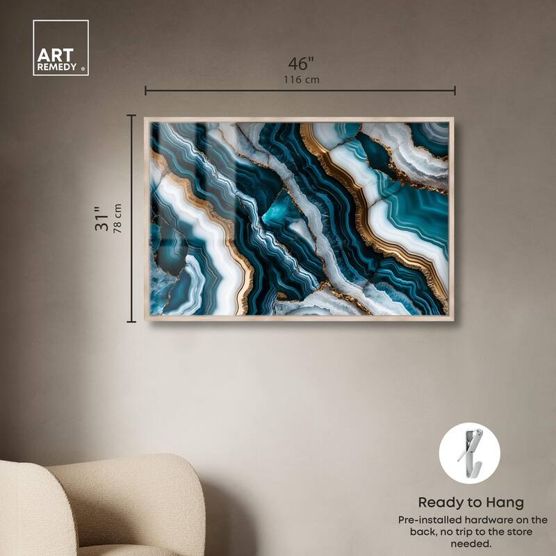 Teal Tides Treasure I Shadowbox by Art Remedy