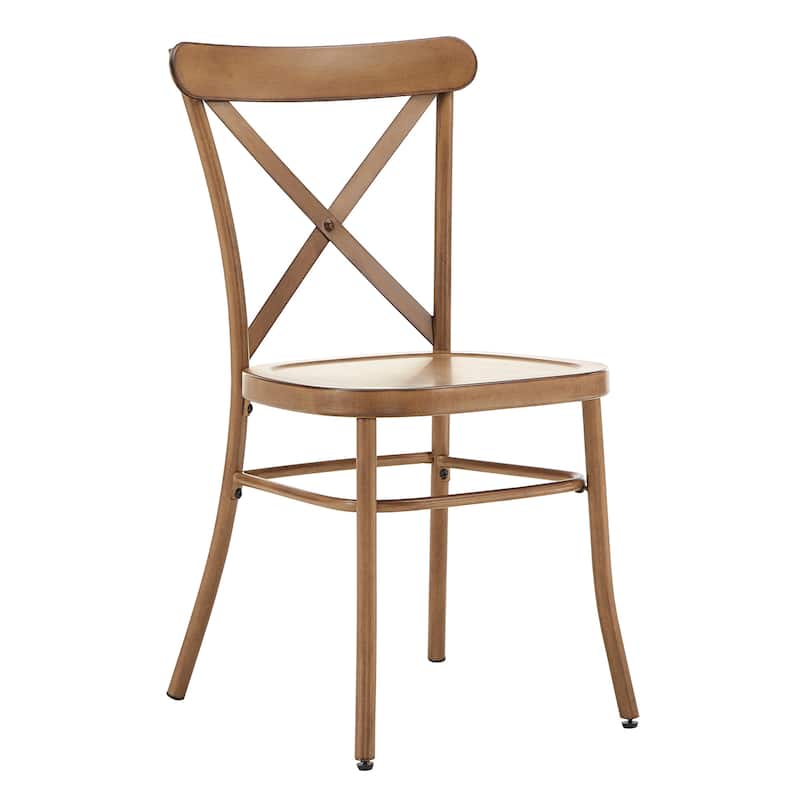 Eleanor Dining Set with Metal X-Cross Back Chairs by iNSPIRE Q Classic