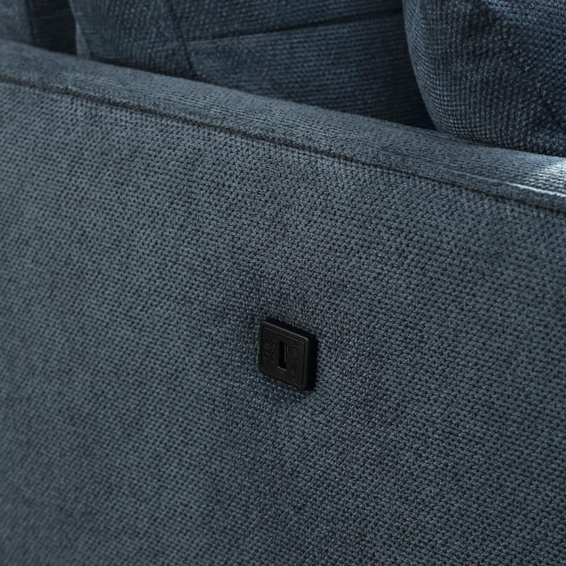 3-Seater Sofa with Waterproof Fabric and USB Charge Port for Convenience