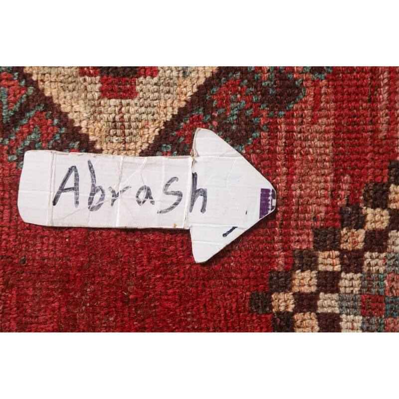 Hand Knotted Oriental 100% Wool Carpet Traditional Tribal Red Lori Runner Rug - 8' 10'' X 4' 5''