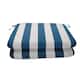 18-inch Square Striped Sunbrella Outdoor Seat Cushions (Set of 2) - Maxim Regatta